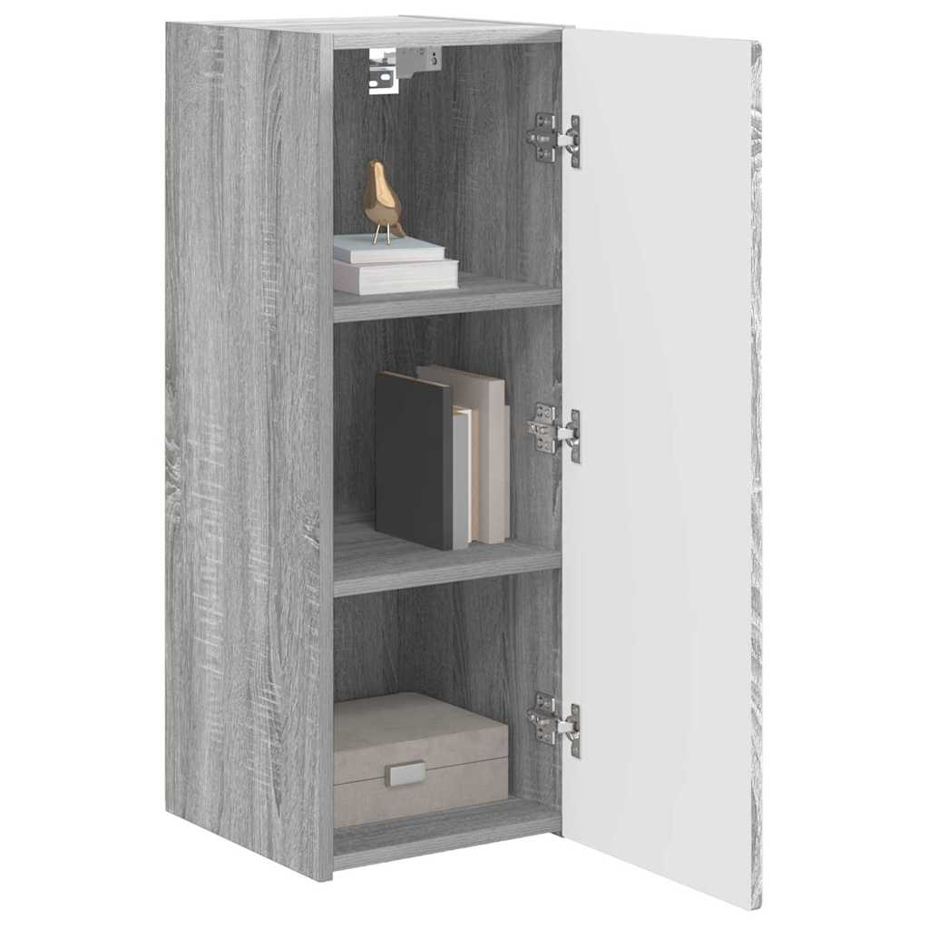 vidaXL TV Wall Cabinet Wall-mounted 2 pcs Grey Sonoma 30 x 31 x 80 cm