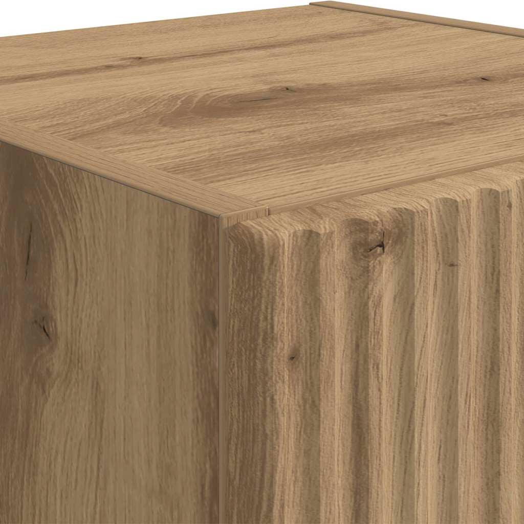 vidaXL TV Wall Cabinet Wall-mounted 2 pcs Artisian Oak 30 x 31 x 80 cm