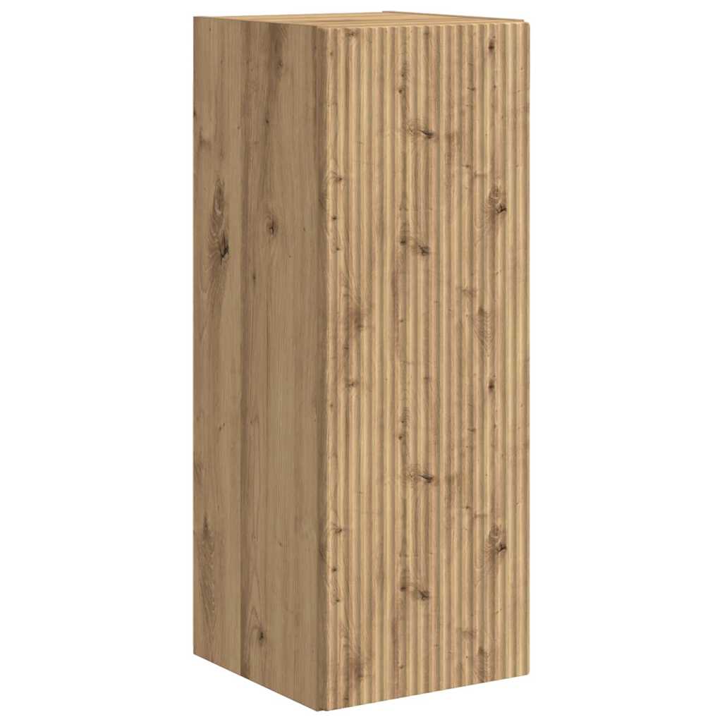 vidaXL TV Wall Cabinet Wall-mounted 2 pcs Artisian Oak 30 x 31 x 80 cm