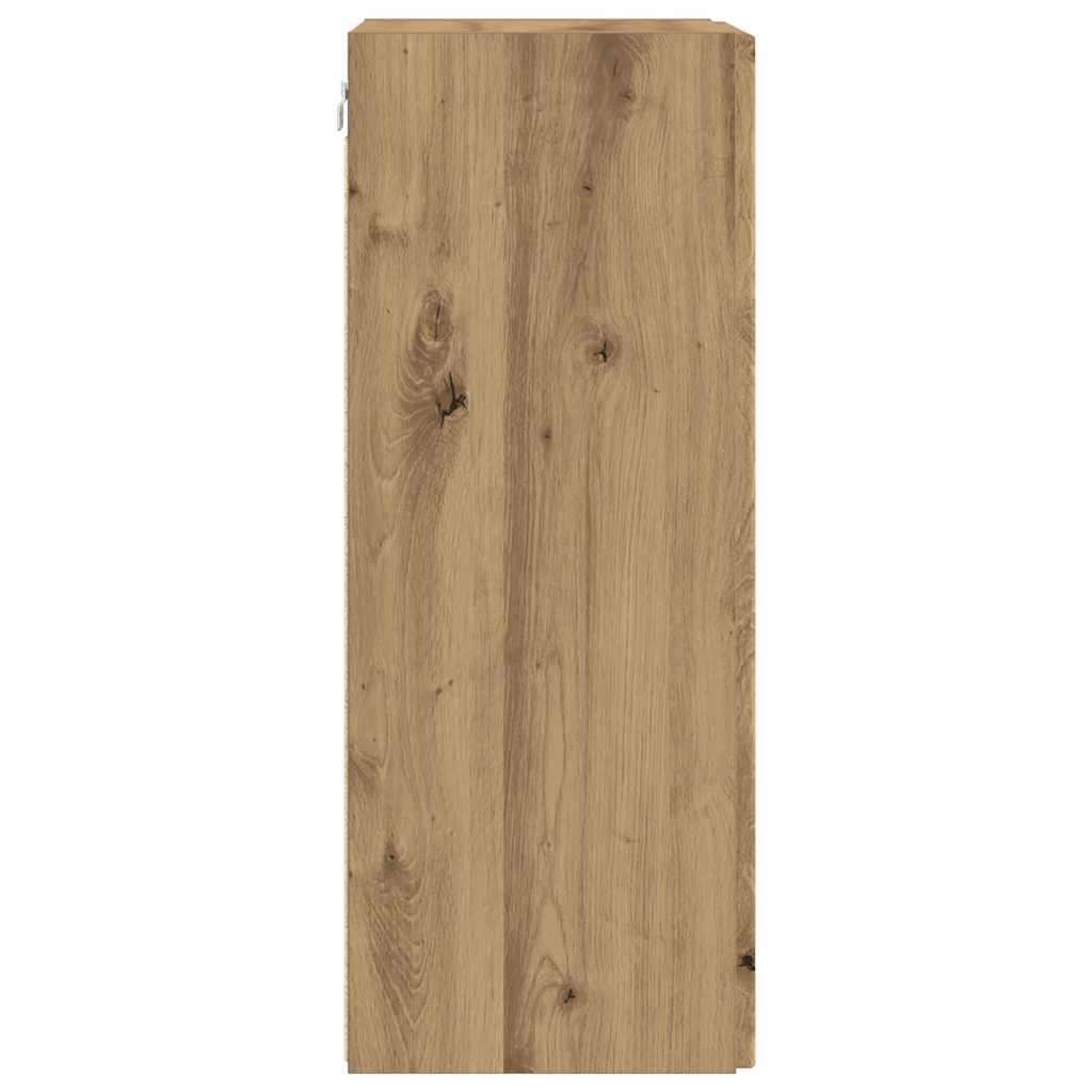 vidaXL TV Wall Cabinet Wall-mounted 2 pcs Artisian Oak 30 x 31 x 80 cm