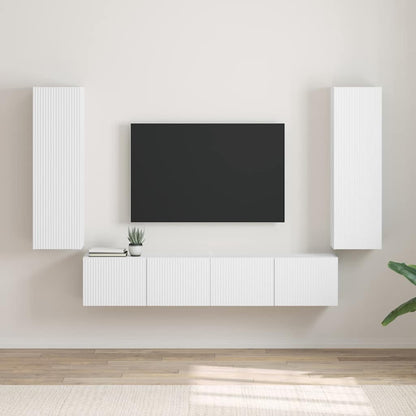vidaXL TV Wall Cabinet 2 pcs White 30 x 31 x 100 cm Engineered Wood