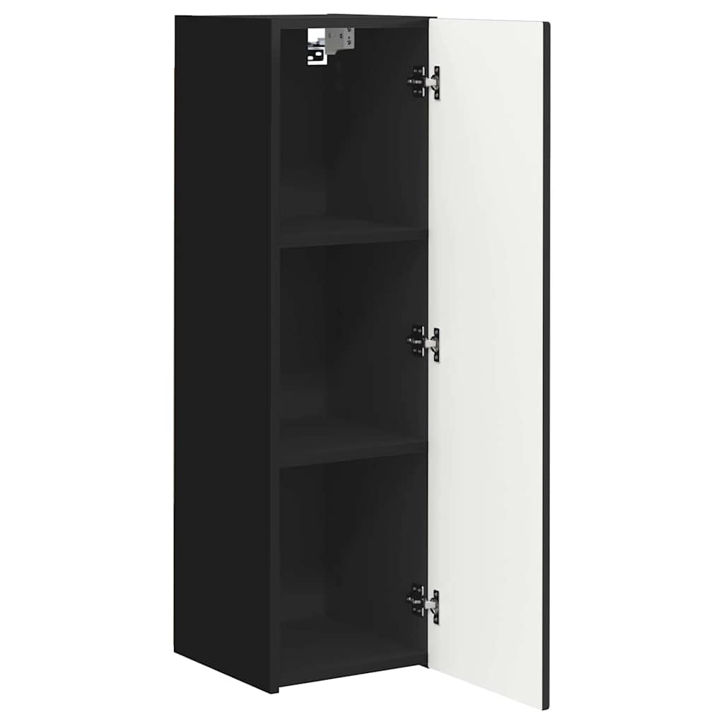 vidaXL TV Wall Cabinet Black 30 x 31 x 100 cm Engineered Wood