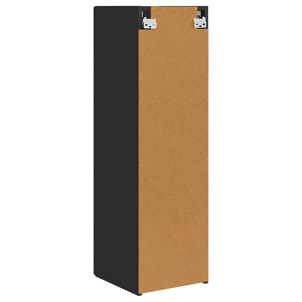vidaXL TV Wall Cabinet Black 30 x 31 x 100 cm Engineered Wood