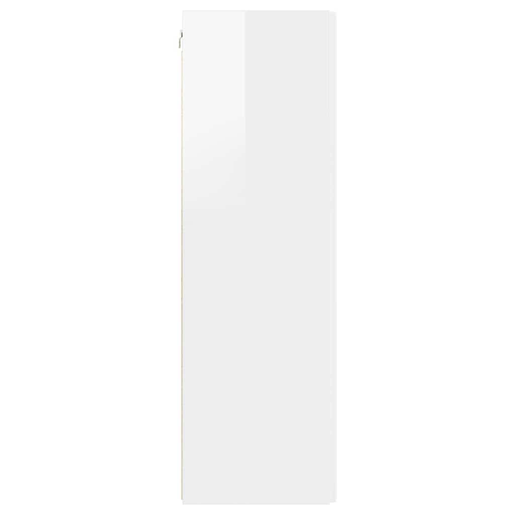 vidaXL TV Wall Cabinet Gloss White 30 x 31 x 100 cm Engineered Wood