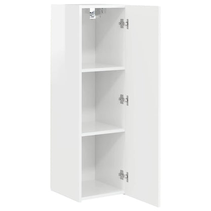 vidaXL TV Wall Cabinet Wall-mounted 2 pcs Gloss White 30 x 31 x 100 cm
