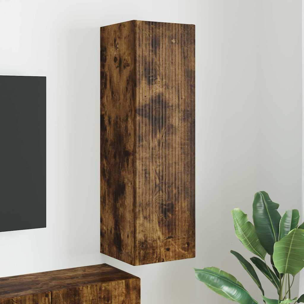 vidaXL TV Wall Cabinet Smoked Oak 30 x 31 x 100 cm Engineered Wood