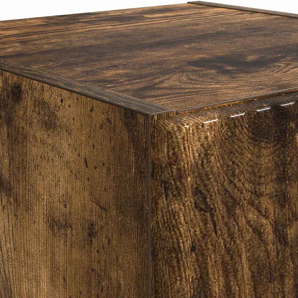 vidaXL TV Wall Cabinet Wall-mounted 2 pcs Smoked Oak 30 x 31 x 100 cm