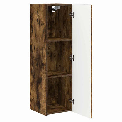vidaXL TV Wall Cabinet Wall-mounted 2 pcs Smoked Oak 30 x 31 x 100 cm