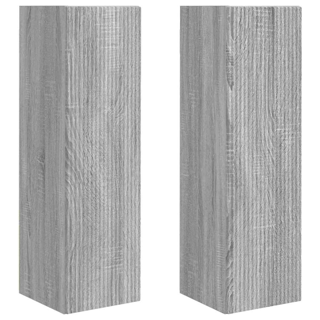 vidaXL TV Wall Cabinet Wall-mounted 2 pcs Grey Sonoma 30 x 31 x 100 cm