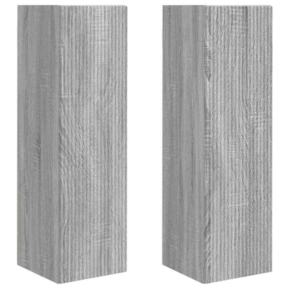 vidaXL TV Wall Cabinet Wall-mounted 2 pcs Grey Sonoma 30 x 31 x 100 cm