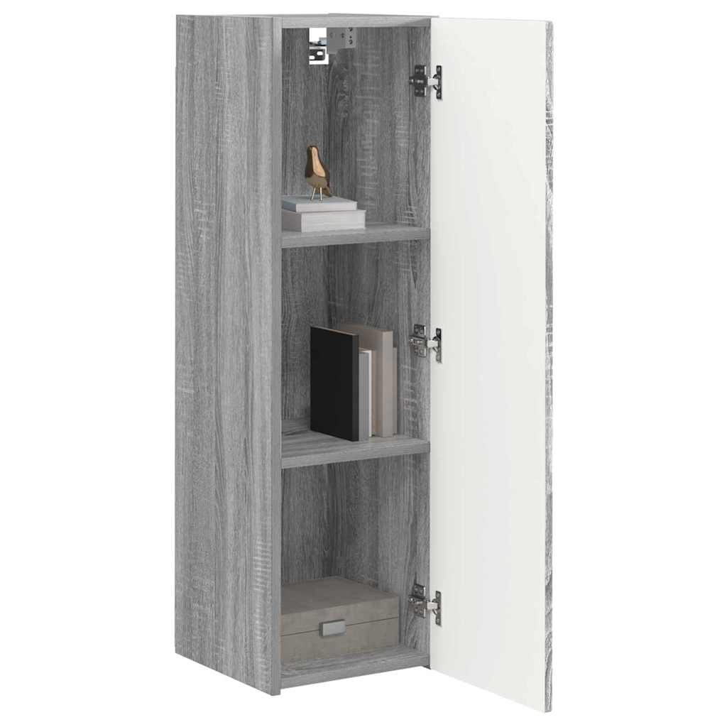 vidaXL TV Wall Cabinet Wall-mounted 2 pcs Grey Sonoma 30 x 31 x 100 cm