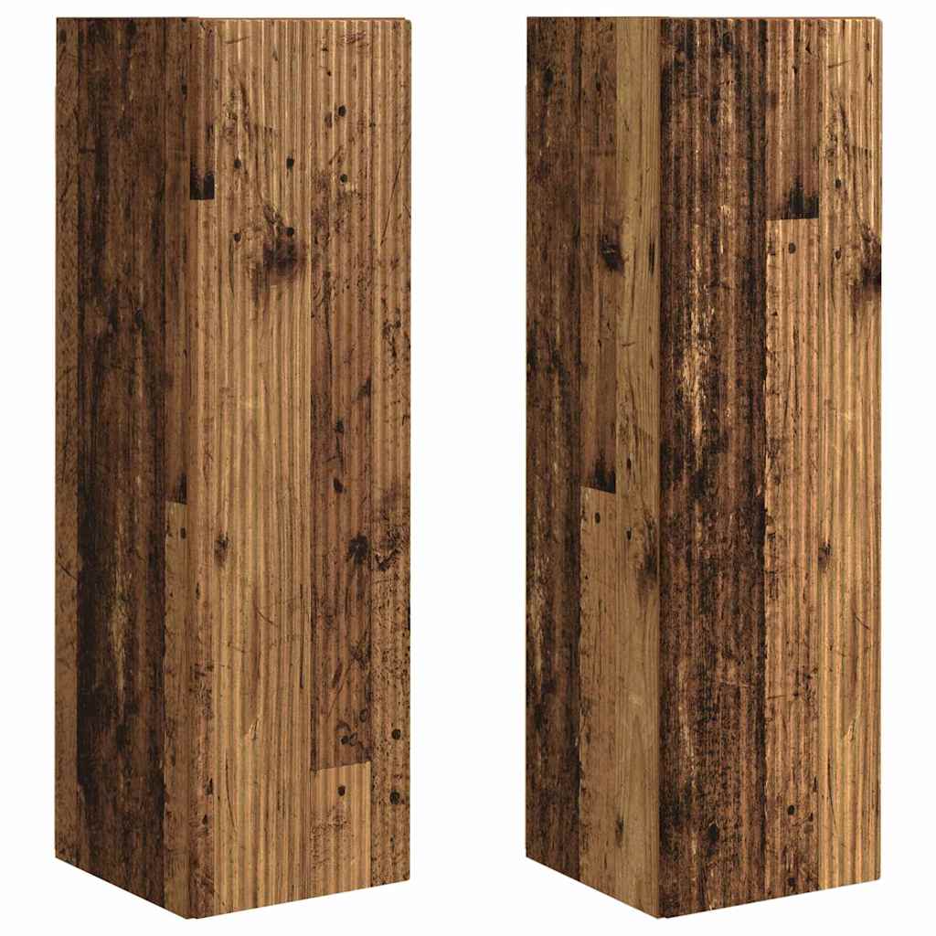 vidaXL TV Wall Cabinet 2 pcs Old Wood 30 x 31 x 100 cm Engineered Wood