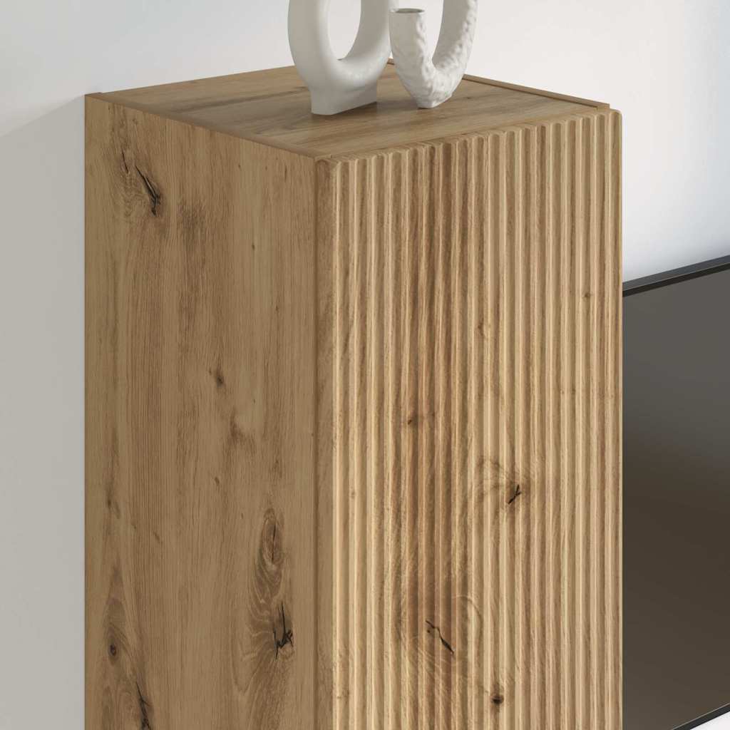 vidaXL TV Wall Cabinet 30 x 31 x 100 cm Artisian Oak Engineered Wood