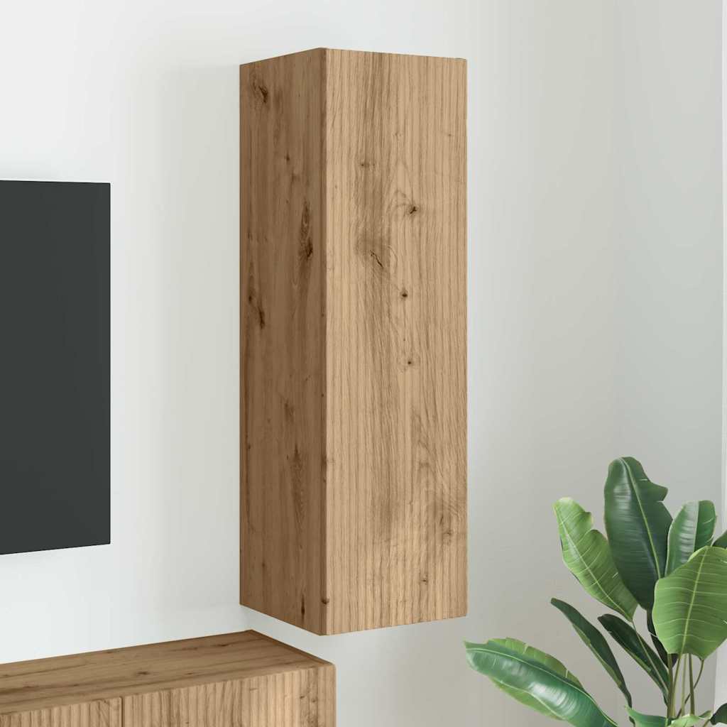 vidaXL TV Wall Cabinet 30 x 31 x 100 cm Artisian Oak Engineered Wood
