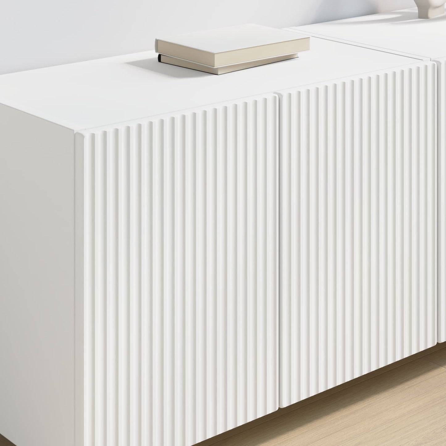 vidaXL TV Wall Cabinet 2 pcs White 59.5 x 31 x 40 cm Engineered Wood