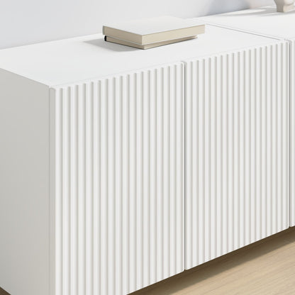 vidaXL TV Wall Cabinet 2 pcs White 59.5 x 31 x 40 cm Engineered Wood