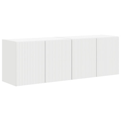 vidaXL TV Wall Cabinet 2 pcs White 59.5 x 31 x 40 cm Engineered Wood