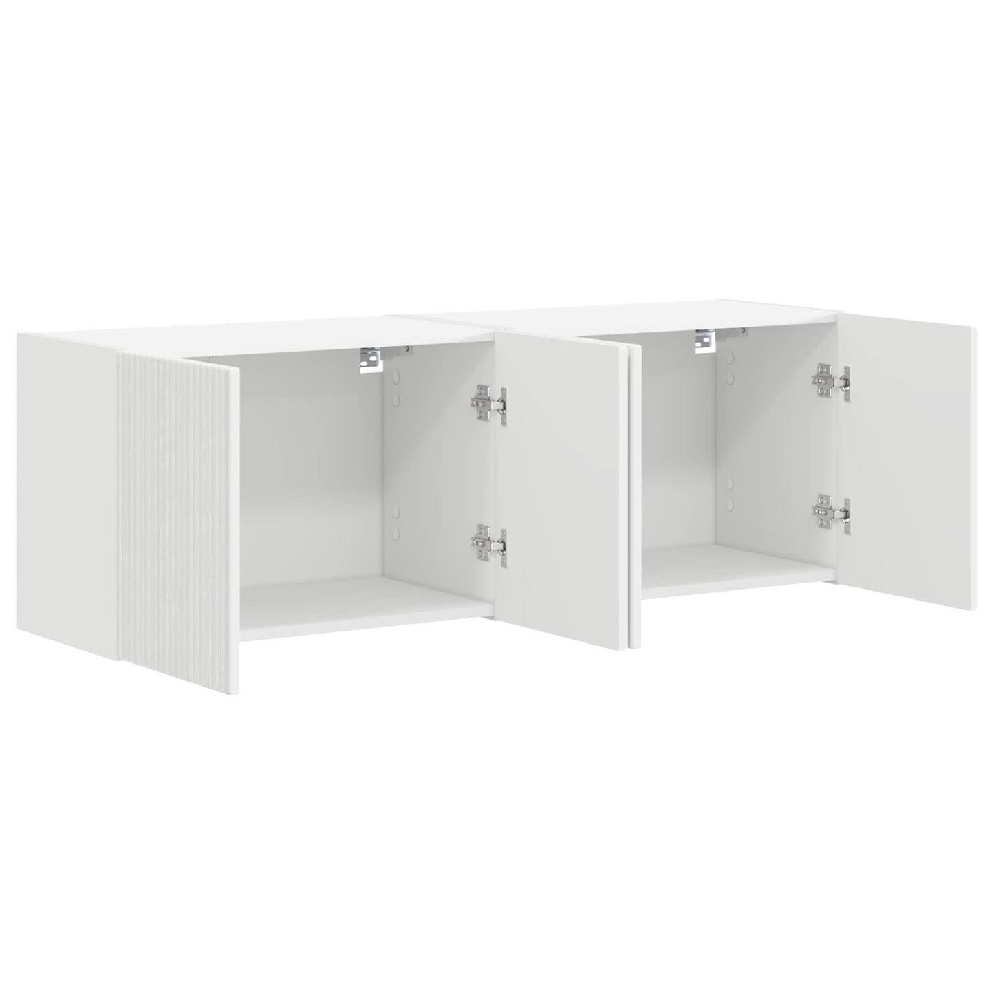 vidaXL TV Wall Cabinet 2 pcs White 59.5 x 31 x 40 cm Engineered Wood