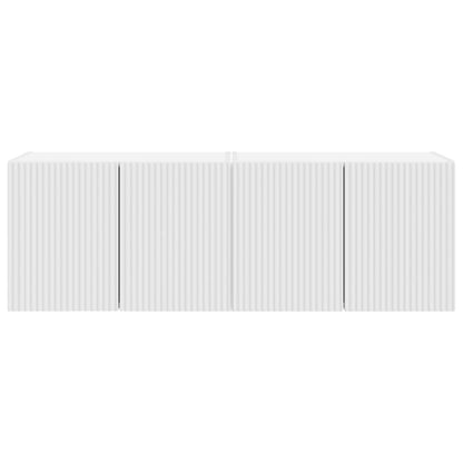 vidaXL TV Wall Cabinet 2 pcs White 59.5 x 31 x 40 cm Engineered Wood