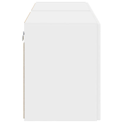 vidaXL TV Wall Cabinet 2 pcs White 59.5 x 31 x 40 cm Engineered Wood