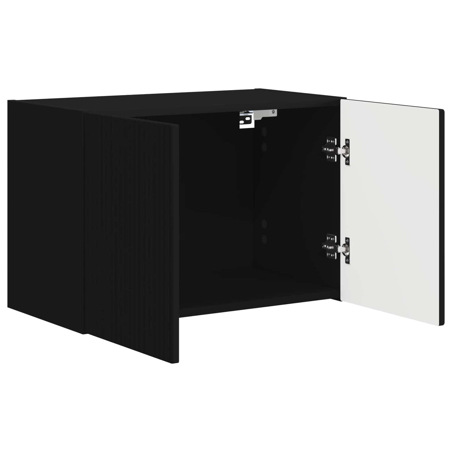 vidaXL TV Wall Cabinet Black 59.5 x 31 x 40 cm Engineered Wood