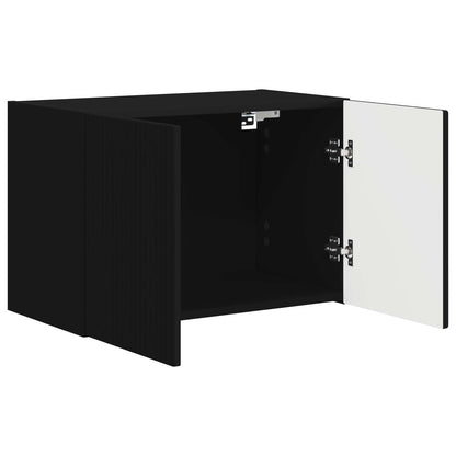 vidaXL TV Wall Cabinet Black 59.5 x 31 x 40 cm Engineered Wood