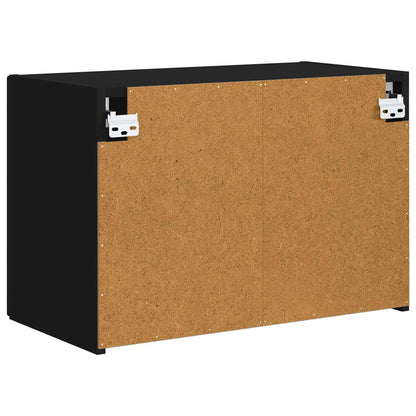 vidaXL TV Wall Cabinet Black 59.5 x 31 x 40 cm Engineered Wood