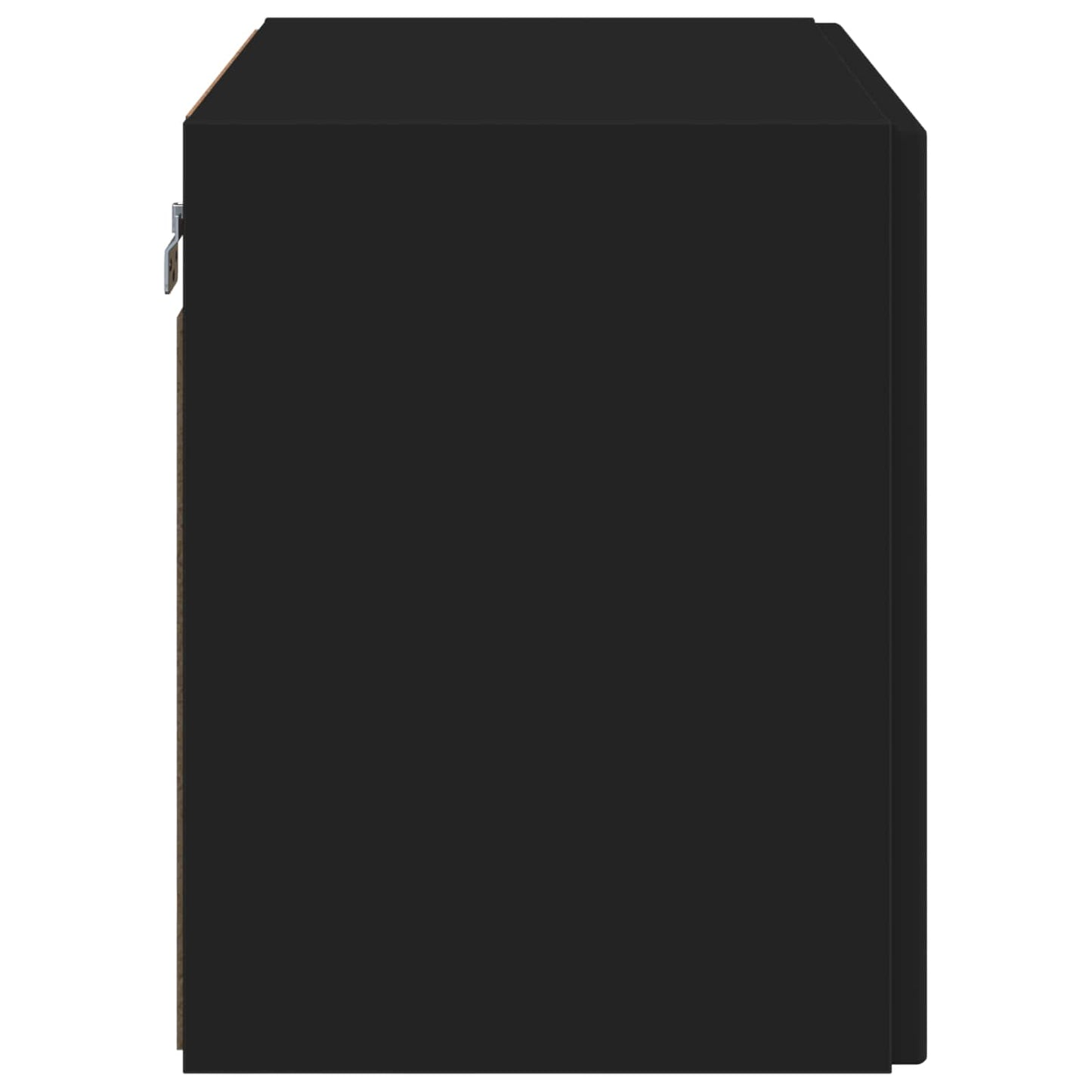 vidaXL TV Wall Cabinet Black 59.5 x 31 x 40 cm Engineered Wood