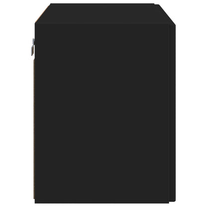 vidaXL TV Wall Cabinet Black 59.5 x 31 x 40 cm Engineered Wood