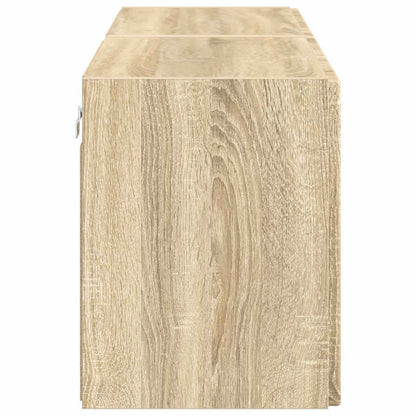 vidaXL TV Wall Cabinet Wall-mounted 2 pcs Sonoma Oak 59.5 x 31 x 40 cm