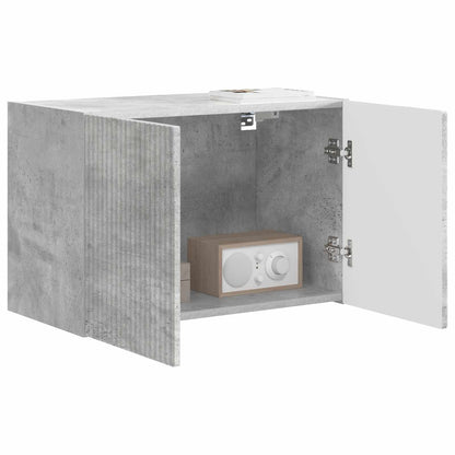 vidaXL TV Wall Cabinet Concrete Grey 59.5 x 31 x 40 cm Engineered Wood