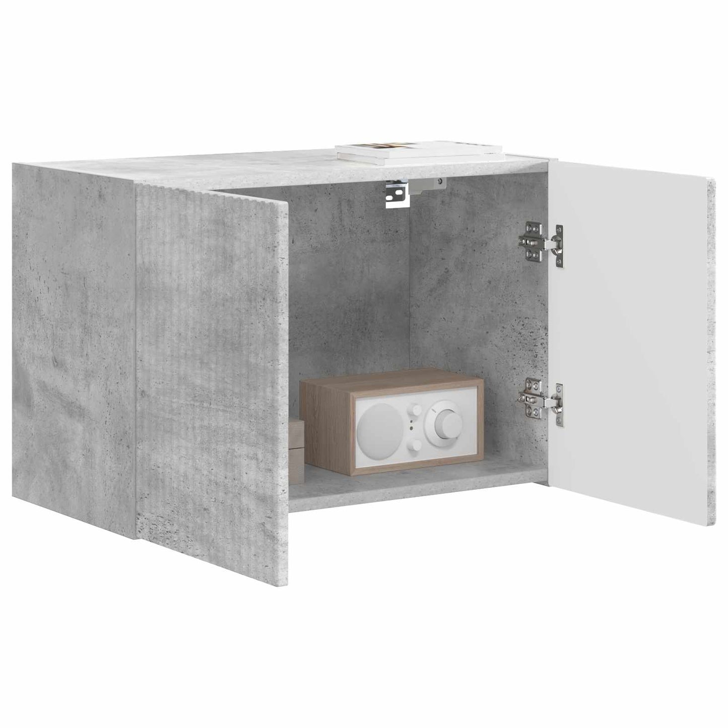 vidaXL TV Wall Cabinet Concrete Grey 59.5 x 31 x 40 cm Engineered Wood