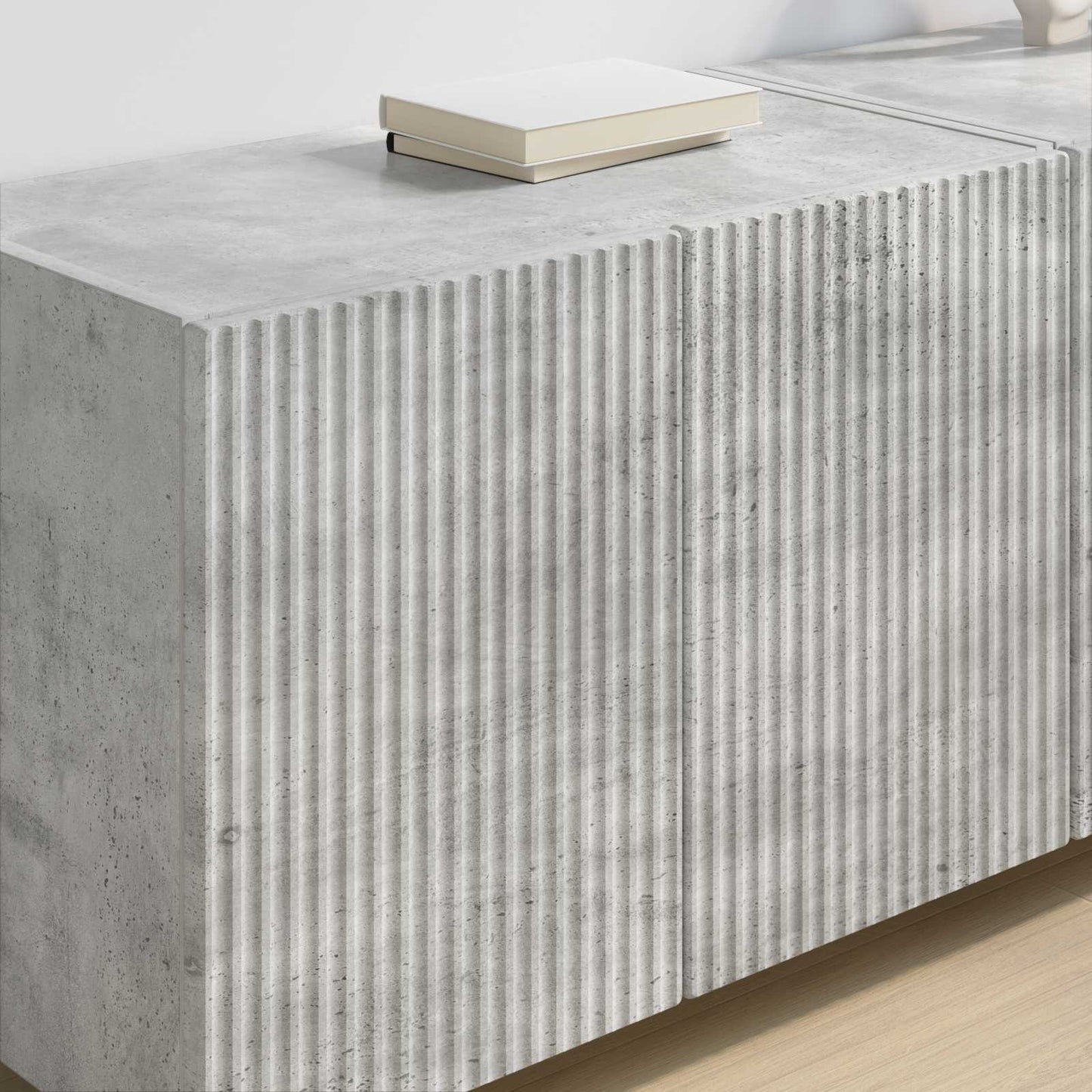 vidaXL TV Wall Cabinet 2 pcs Concrete Grey 59.5 x 31 x 40 cm