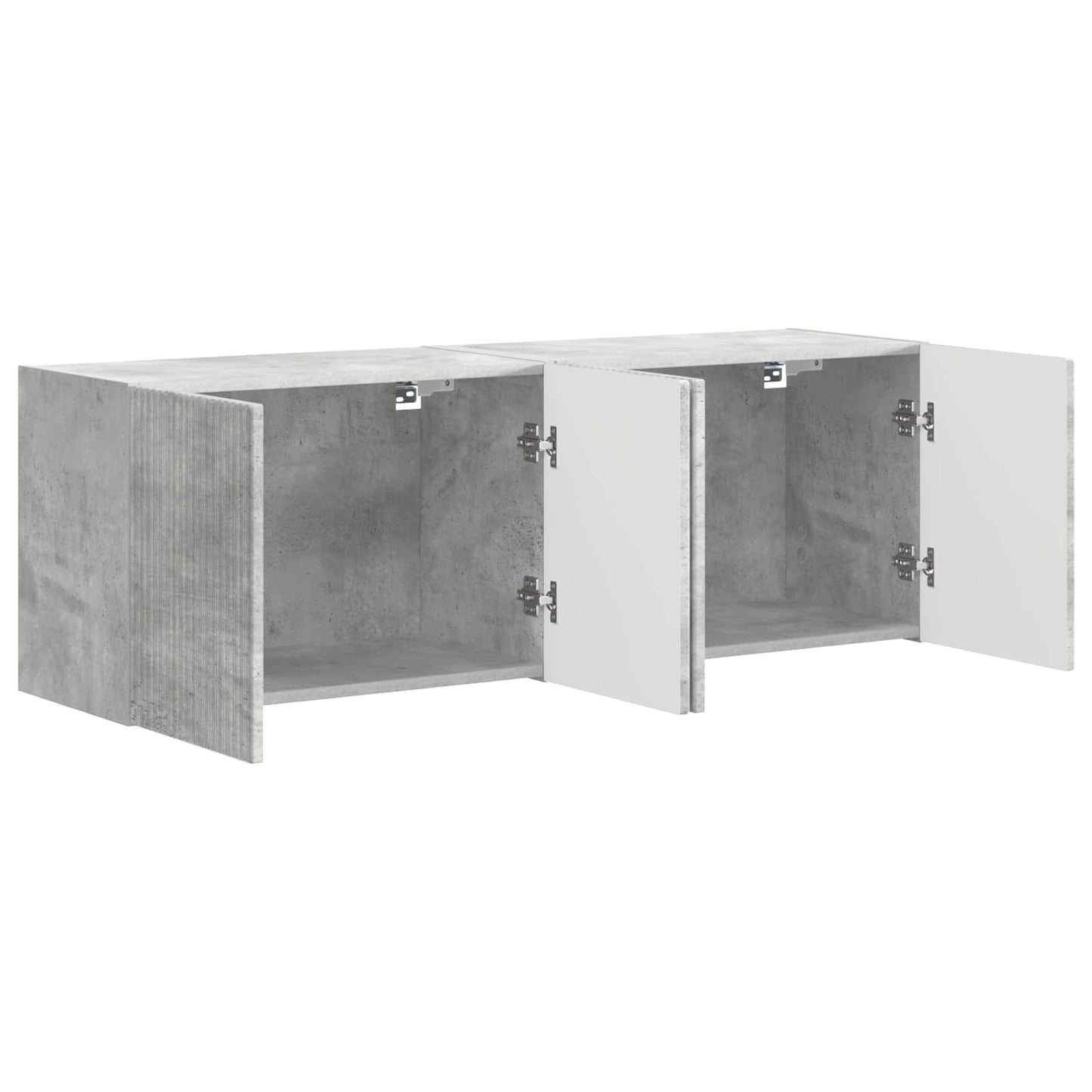 vidaXL TV Wall Cabinet 2 pcs Concrete Grey 59.5 x 31 x 40 cm