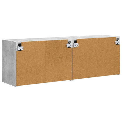 vidaXL TV Wall Cabinet 2 pcs Concrete Grey 59.5 x 31 x 40 cm