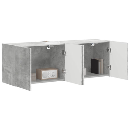 vidaXL TV Wall Cabinet 2 pcs Concrete Grey 59.5 x 31 x 40 cm