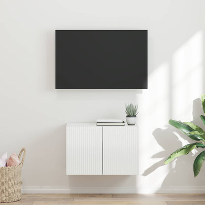vidaXL TV Wall Cabinet Wall-mounted High Gloss White 59.5 x 31 x 40 cm