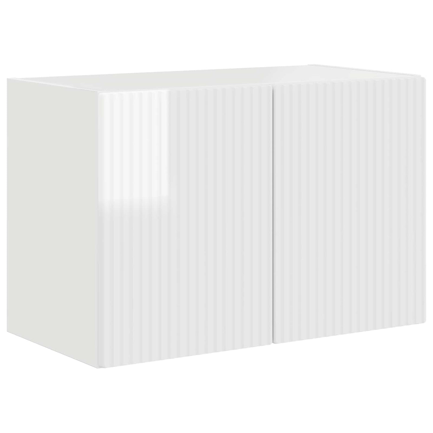 vidaXL TV Wall Cabinet Wall-mounted High Gloss White 59.5 x 31 x 40 cm