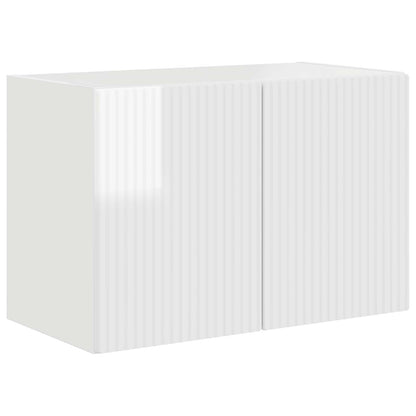 vidaXL TV Wall Cabinet Wall-mounted High Gloss White 59.5 x 31 x 40 cm
