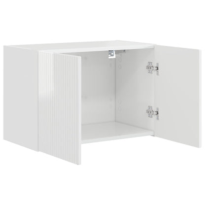 vidaXL TV Wall Cabinet Wall-mounted High Gloss White 59.5 x 31 x 40 cm