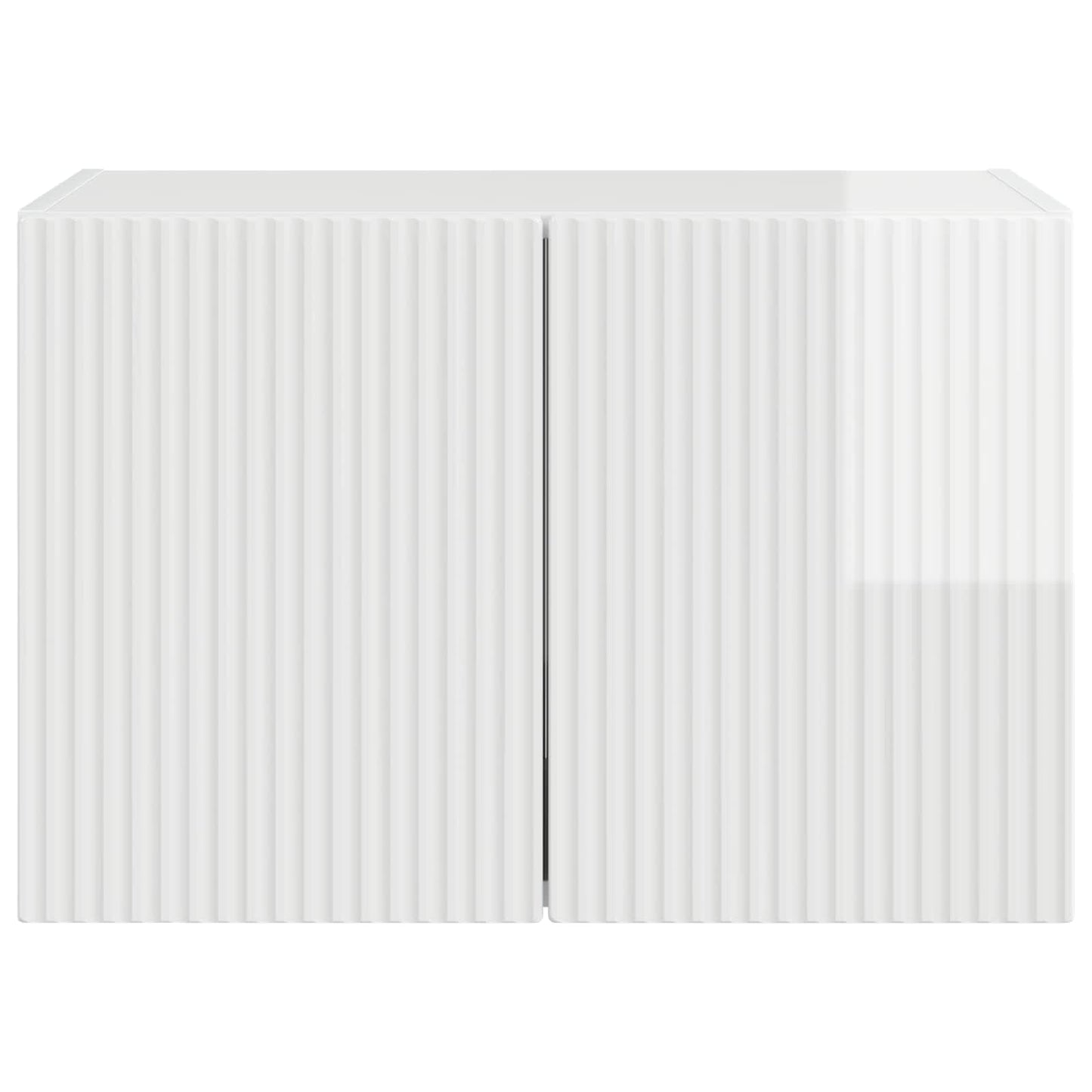 vidaXL TV Wall Cabinet Wall-mounted High Gloss White 59.5 x 31 x 40 cm