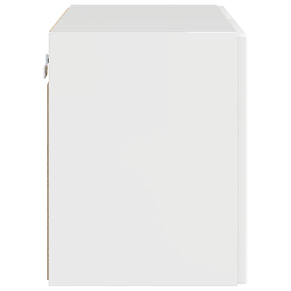 vidaXL TV Wall Cabinet Wall-mounted High Gloss White 59.5 x 31 x 40 cm