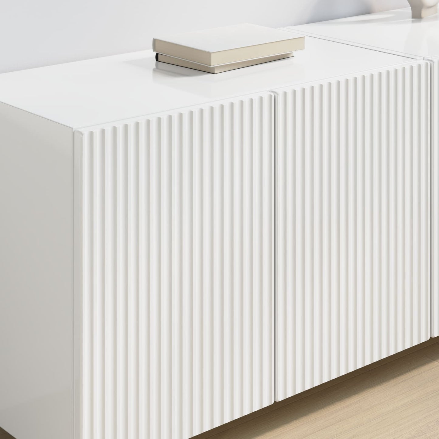 vidaXL TV Wall Cabinet 2 pcs High Gloss White 59.5 x 31 x 40 cm