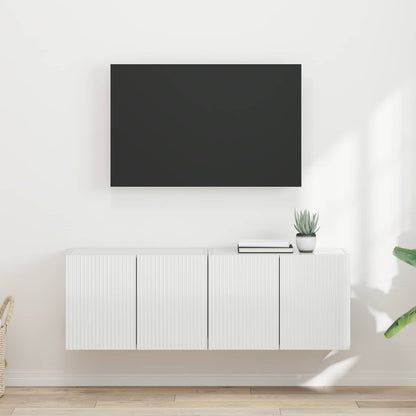 vidaXL TV Wall Cabinet 2 pcs High Gloss White 59.5 x 31 x 40 cm