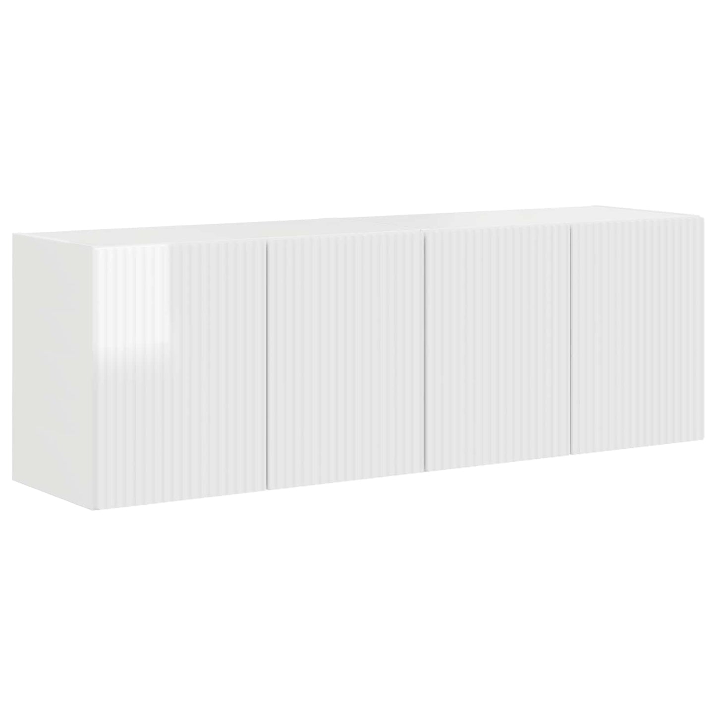 vidaXL TV Wall Cabinet 2 pcs High Gloss White 59.5 x 31 x 40 cm