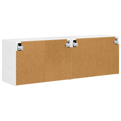 vidaXL TV Wall Cabinet 2 pcs High Gloss White 59.5 x 31 x 40 cm