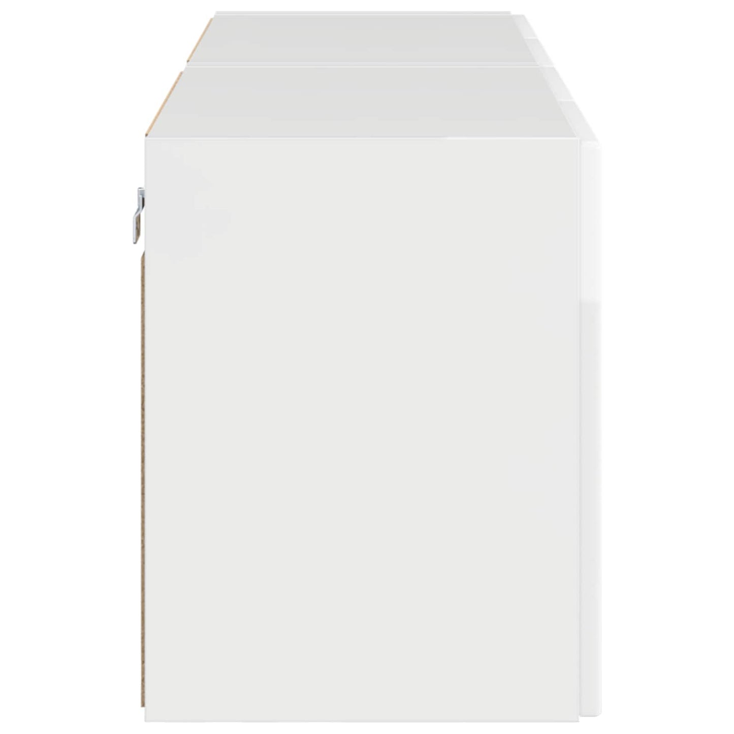 vidaXL TV Wall Cabinet 2 pcs High Gloss White 59.5 x 31 x 40 cm