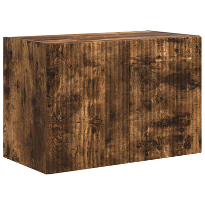 vidaXL TV Wall Cabinet Smoked Oak 59.5 x 31 x 40 cm Engineered Wood