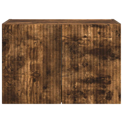 vidaXL TV Wall Cabinet Smoked Oak 59.5 x 31 x 40 cm Engineered Wood