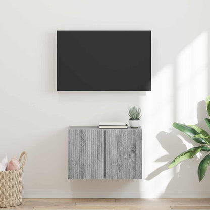 vidaXL TV Wall Cabinet Grey Sonoma 59.5 x 31 x 40 cm Engineered Wood